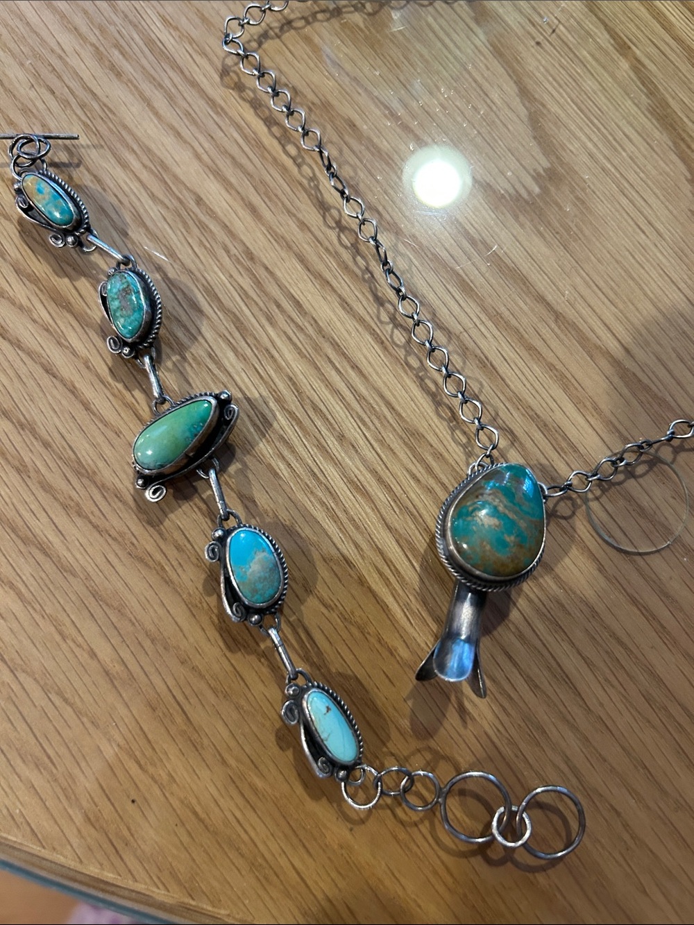 Old pawn turquoise necklace and bracelet